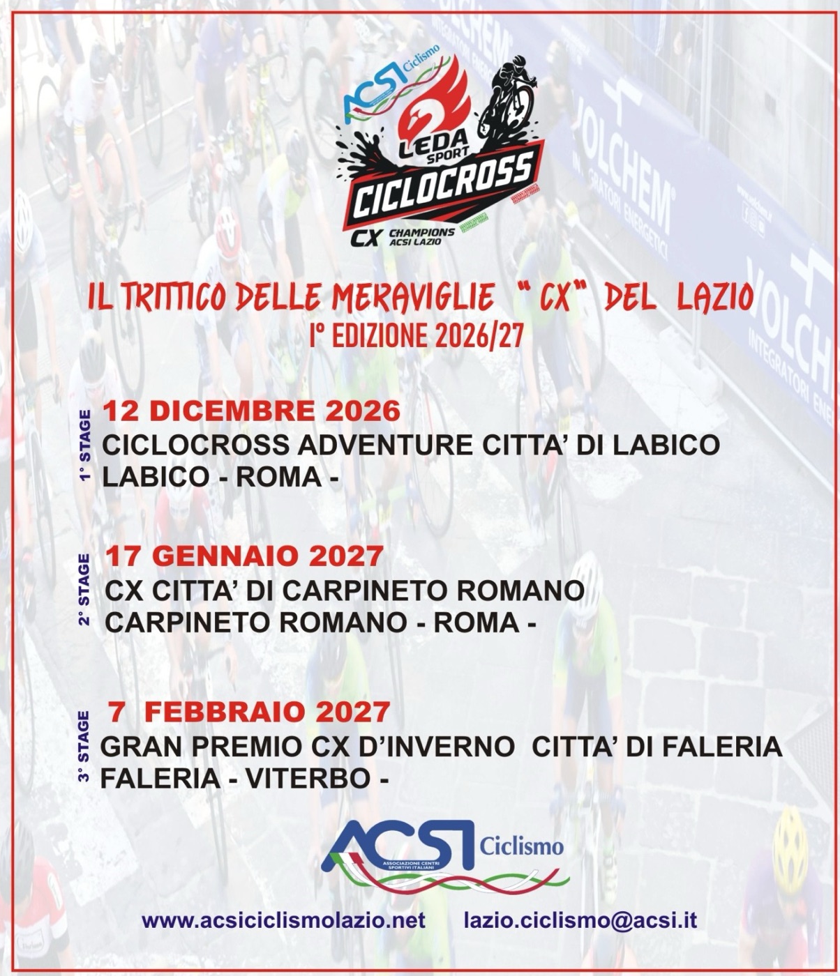 La locandina del circuito Leda Sport Ciclocross